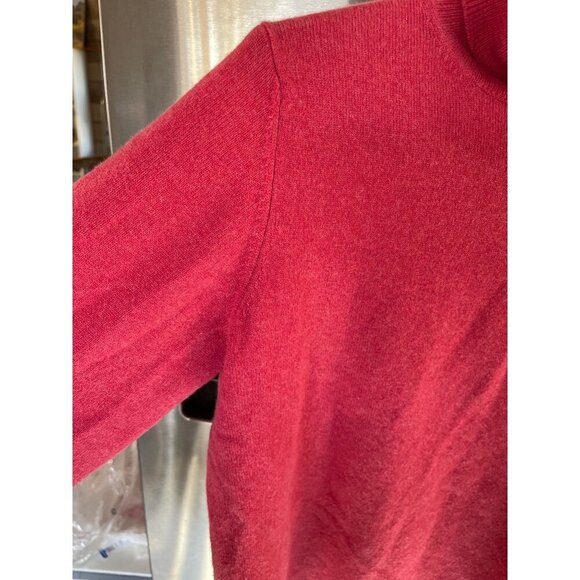VINTAGE Lands End Women's Pink ‎ Cashmere Turtleneck Sweater M 10-12 P - Picture 6 of 11